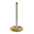 Weiler 3/4" Miniature Wire Wheel, .005" Brass Fill, 3/32" Stem 26144